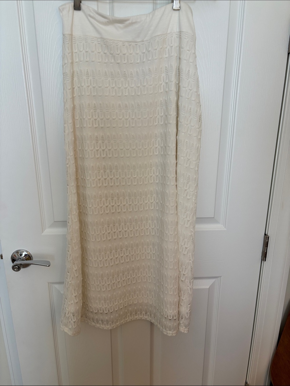 Cream Crochet Maxi Skirt — Lightweight Summer Staple